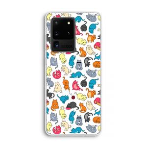CaseCompany Kleurrijke katten: Samsung Galaxy S20 Ultra Transparant Hoesje