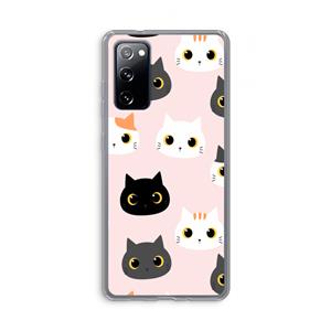 CaseCompany Katten: Samsung Galaxy S20 FE / S20 FE 5G Transparant Hoesje