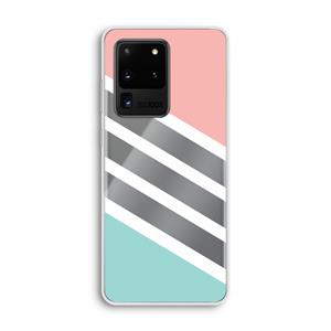 CaseCompany Strepen pastel: Samsung Galaxy S20 Ultra Transparant Hoesje