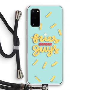 CaseCompany Always fries: Samsung Galaxy S20 Transparant Hoesje met koord
