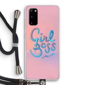 CaseCompany Girl boss: Samsung Galaxy S20 Transparant Hoesje met koord
