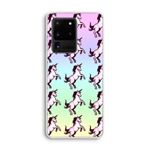 CaseCompany Musketon Unicorn: Samsung Galaxy S20 Ultra Transparant Hoesje