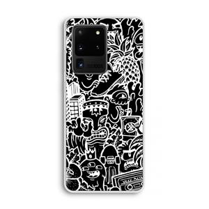 CaseCompany Vexx Black Mixtape: Samsung Galaxy S20 Ultra Transparant Hoesje