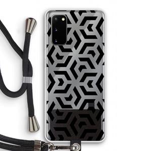 CaseCompany Crazy pattern: Samsung Galaxy S20 Transparant Hoesje met koord