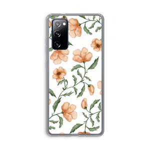 CaseCompany Peachy flowers: Samsung Galaxy S20 FE / S20 FE 5G Transparant Hoesje
