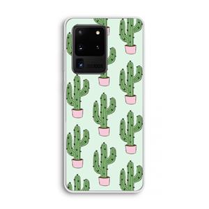 CaseCompany Cactus Lover: Samsung Galaxy S20 Ultra Transparant Hoesje