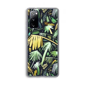 CaseCompany Tropical Palms Dark: Samsung Galaxy S20 FE / S20 FE 5G Transparant Hoesje