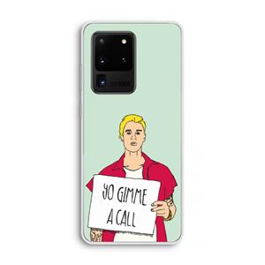 CaseCompany Gimme a call: Samsung Galaxy S20 Ultra Transparant Hoesje
