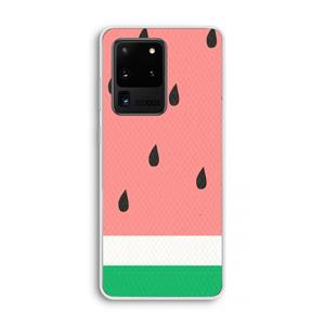CaseCompany Watermeloen: Samsung Galaxy S20 Ultra Transparant Hoesje
