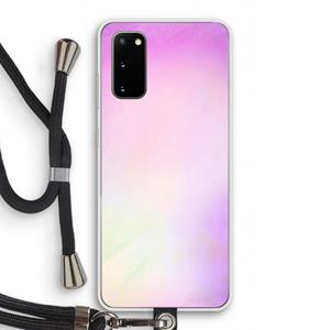 CaseCompany Flow mist pastel: Samsung Galaxy S20 Transparant Hoesje met koord