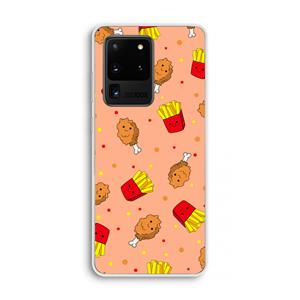 CaseCompany Chicken 'n Fries: Samsung Galaxy S20 Ultra Transparant Hoesje