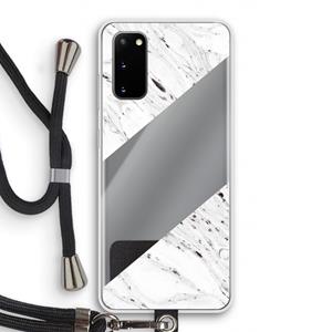 CaseCompany Biggest stripe: Samsung Galaxy S20 Transparant Hoesje met koord