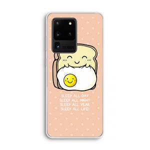 CaseCompany Sleep All Day: Samsung Galaxy S20 Ultra Transparant Hoesje