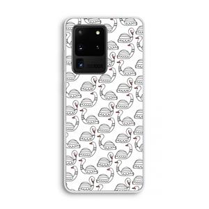 CaseCompany Zwanen: Samsung Galaxy S20 Ultra Transparant Hoesje