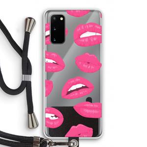CaseCompany Bite my lip: Samsung Galaxy S20 Transparant Hoesje met koord