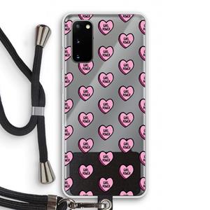 CaseCompany GIRL POWER: Samsung Galaxy S20 Transparant Hoesje met koord