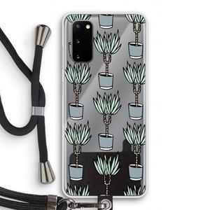 CaseCompany Boompje: Samsung Galaxy S20 Transparant Hoesje met koord