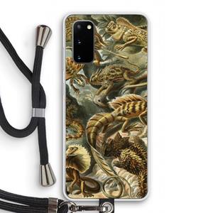 CaseCompany Haeckel Lacertilia: Samsung Galaxy S20 Transparant Hoesje met koord
