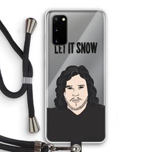 CaseCompany Let It Snow: Samsung Galaxy S20 Transparant Hoesje met koord