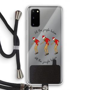 CaseCompany Jingle Ladies: Samsung Galaxy S20 Transparant Hoesje met koord