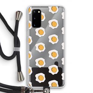 CaseCompany Bacon to my eggs #1: Samsung Galaxy S20 Transparant Hoesje met koord