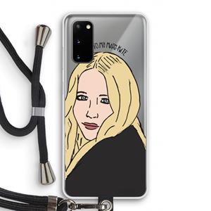 CaseCompany Mary Kate: Samsung Galaxy S20 Transparant Hoesje met koord
