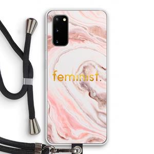 CaseCompany Feminist: Samsung Galaxy S20 Transparant Hoesje met koord