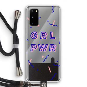 CaseCompany GRL PWR: Samsung Galaxy S20 Transparant Hoesje met koord