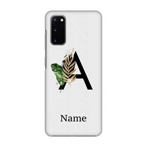 CaseCompany Charcoal Flora: Volledig geprint Samsung Galaxy S20 Hoesje