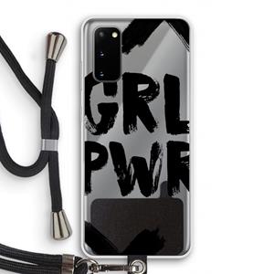 CaseCompany Girl Power #2: Samsung Galaxy S20 Transparant Hoesje met koord