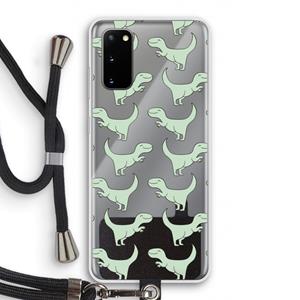 CaseCompany Dinos: Samsung Galaxy S20 Transparant Hoesje met koord