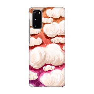 CaseCompany Katoen Wolken: Volledig geprint Samsung Galaxy S20 Hoesje
