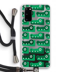 CaseCompany Crocs: Samsung Galaxy S20 Transparant Hoesje met koord