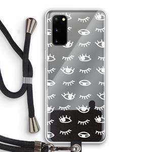 CaseCompany Eye pattern #3: Samsung Galaxy S20 Transparant Hoesje met koord