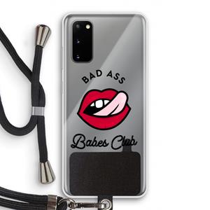 CaseCompany Badass Babes Club: Samsung Galaxy S20 Transparant Hoesje met koord