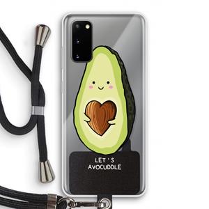 CaseCompany Avocuddle: Samsung Galaxy S20 Transparant Hoesje met koord