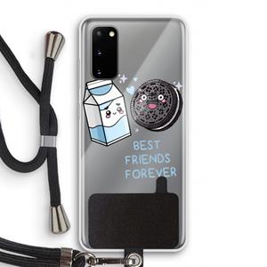 CaseCompany Best Friend Forever: Samsung Galaxy S20 Transparant Hoesje met koord