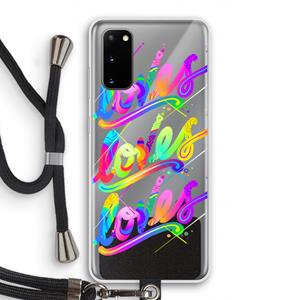CaseCompany Loves: Samsung Galaxy S20 Transparant Hoesje met koord