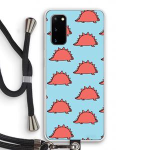 CaseCompany Dinosawrr: Samsung Galaxy S20 Transparant Hoesje met koord