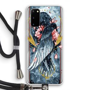 CaseCompany Golden Raven: Samsung Galaxy S20 Transparant Hoesje met koord