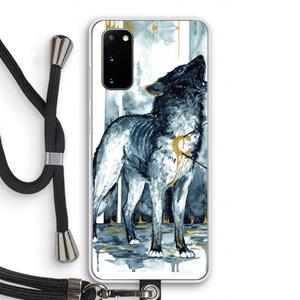 CaseCompany Bleeding Soul: Samsung Galaxy S20 Transparant Hoesje met koord