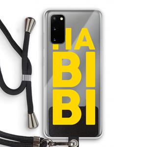 CaseCompany Habibi Blue: Samsung Galaxy S20 Transparant Hoesje met koord