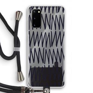 CaseCompany Marrakech Zigzag: Samsung Galaxy S20 Transparant Hoesje met koord