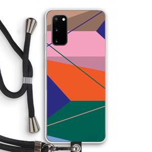 CaseCompany Gestalte 1: Samsung Galaxy S20 Transparant Hoesje met koord