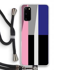 CaseCompany Gestalte 4: Samsung Galaxy S20 Transparant Hoesje met koord