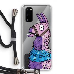 CaseCompany Lama: Samsung Galaxy S20 Transparant Hoesje met koord