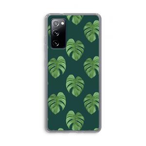 CaseCompany Monstera leaves: Samsung Galaxy S20 FE / S20 FE 5G Transparant Hoesje