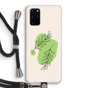 CaseCompany Beleaf in you: Samsung Galaxy S20 Plus Transparant Hoesje met koord