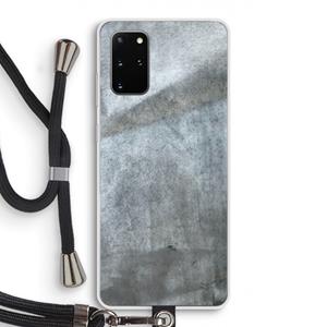 CaseCompany Grey Stone: Samsung Galaxy S20 Plus Transparant Hoesje met koord