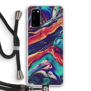 CaseCompany Chameleon Sun: Samsung Galaxy S20 Transparant Hoesje met koord